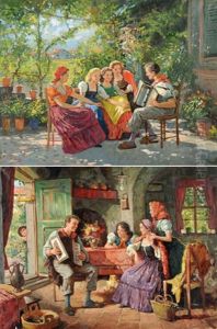 Die Handorgelspieler (pair) by Lorenzo Cecconi