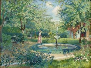 Promenad I Blommande Tradgard by Karl Cederberg