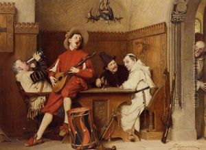 The Ballad Singer by Thure Nikolaus Cederstrom