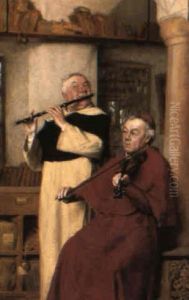 Musikstund I Klostret by Thure Nikolaus Cederstrom