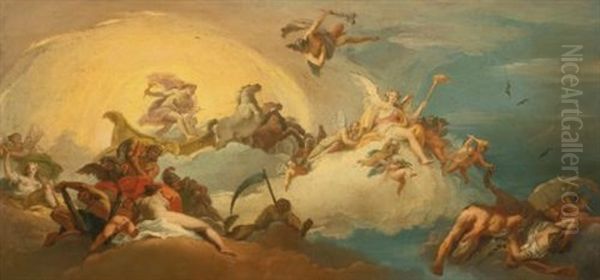 Aurora With Apollo Driving The Sun Chariot - view 1