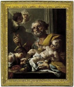 San Giuseppe Con Il Bambino Gesu by Francesco Celebrano
