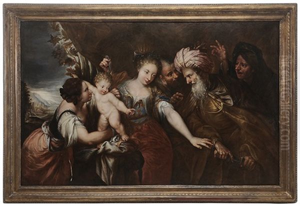 The Infant Moses Stamping On Pharoah's Crown - view 1