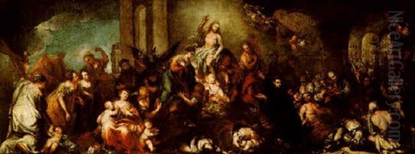 Saints Interceding Over A Plague - view 1