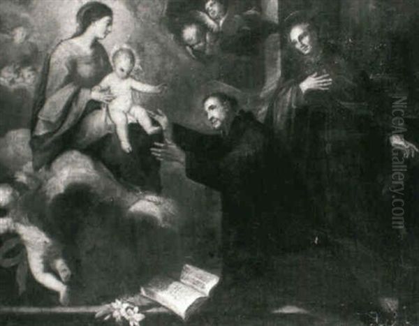 The Madonna And Child Appearing To St Francis And St Dominic - view 1