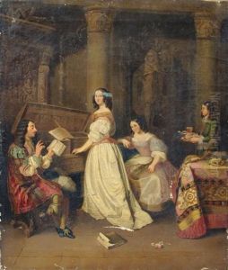 Musizierstunde Am Clavichord by Herman Wilhelm Cellarius