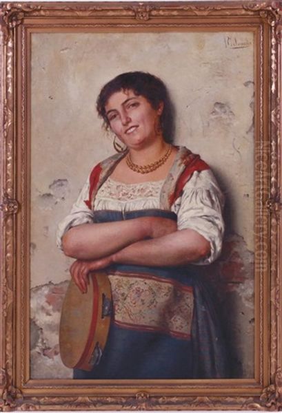 Lady With Tambourine - view 1