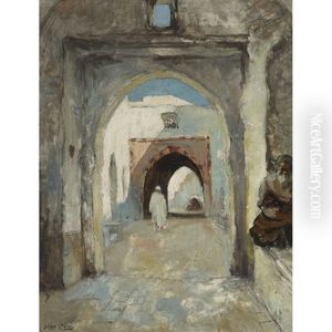 Street At Sousse (tunis) (+ Street At Tunis; Pair) by Julien Celos