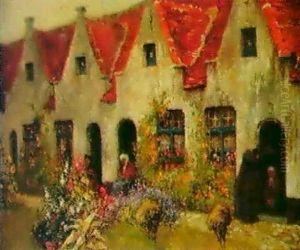 Au Beguinage In Het Begijnhof by Julien Celos
