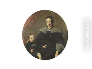 Portrait Of A Lady And Her Son, In Black Costume Portrait Of A Lady And Her Son, In Black Costume