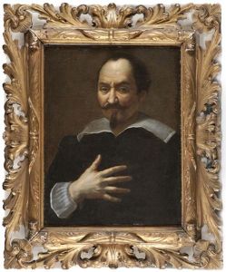 Portrait Eines Edelmannes Halbbildnis Eines Herren In En-face-darstellung Mit In Demutiger Geste Vor Die Brust Gehaltener Rechter Hand by Carlo Ceresa