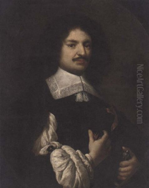 Portrait Of A Knight Of Malta Holding A Sword-hilt In His Left Hand - view 1