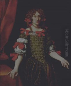 Ritratto Di Giovane Donna In Abito Verde Trapuntato A Fili D'oro Ritratto Di Giovane Donna In Abito Verde Trapuntato A Fili D'oro