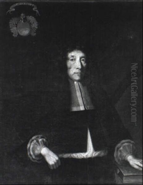 Portrait Of A Cleric Standing Before A Draped Curtain - view 1