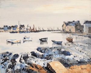 Le Port De Guilvinec by Edmond Ceria