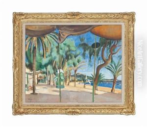The Esplanade, Sanary-sur-mer by Edmond Ceria