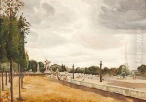 Paris, Les Jardins Des Tuileries A La Concorde by Edmond Ceria