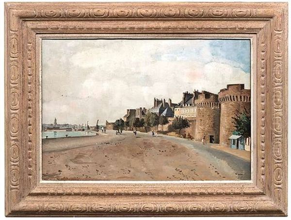Uferpromenade Vor Den Toren Einer Historischen Altstadt - view 1