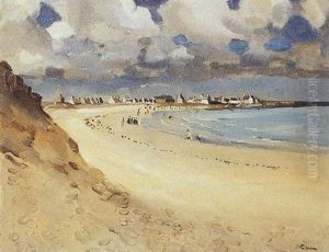 Plage De Saint-guenole by Edmond Ceria