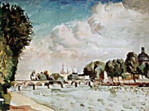 La Passerelle Des Arts A Paris by Edmond Ceria