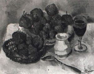 Nature Morte Aux Fraises by Edmond Ceria