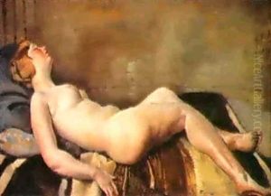 Jeune Femme Une Nue Allonge