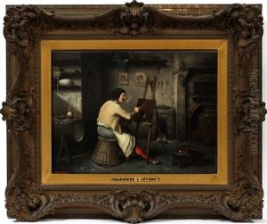 Artist At Easel by Theodore Ceriez