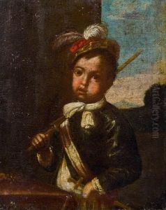 Knabe Mit Federbarett by Antonio Amorosi