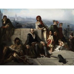Lomnitzky Von Budecz Auf Der Brucke (le Poete Simon Von Lomnitz Mendie Sur Le Pont) (the Poet Lomnicky As A Beggar On The Bridge Of Prague)