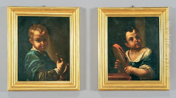 Bambino Con Tamburello E Bambino Con Pestello - view 1
