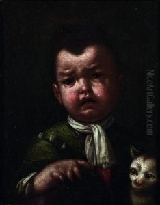 Jeune Garcon Au Chat by Antonio Amorosi