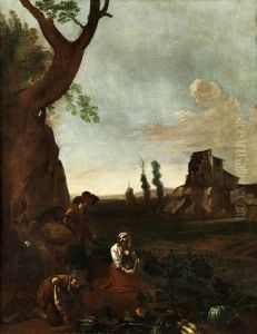 Abendliche Kurbisernte by Michelangelo Cerquozzi