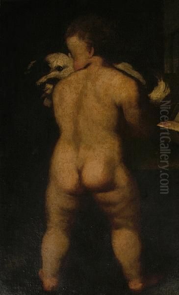 A Boy Carrying A Dog - view 1