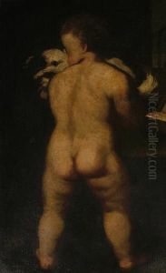 A Boy Carrying A Dog