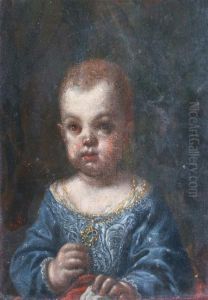 Portrait Of An Aristocratic Girl Sewing