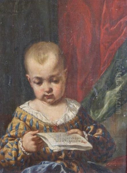 Portrait Of An Aristocratic Boy Reading - view 1