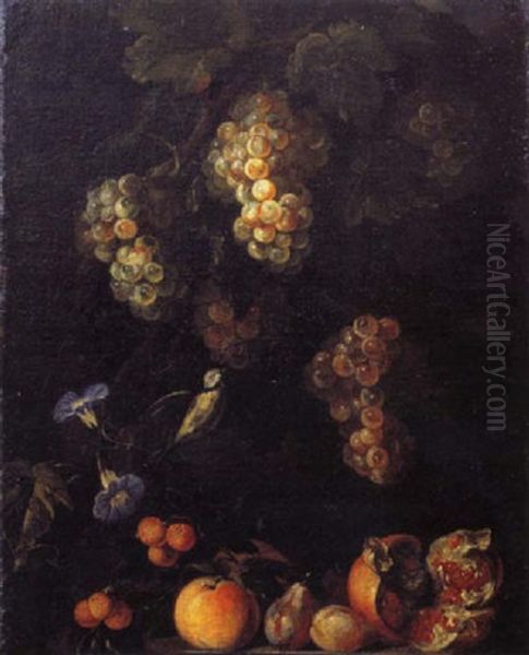 Nature Morte De Raisins, Grenades, Fraises - view 1