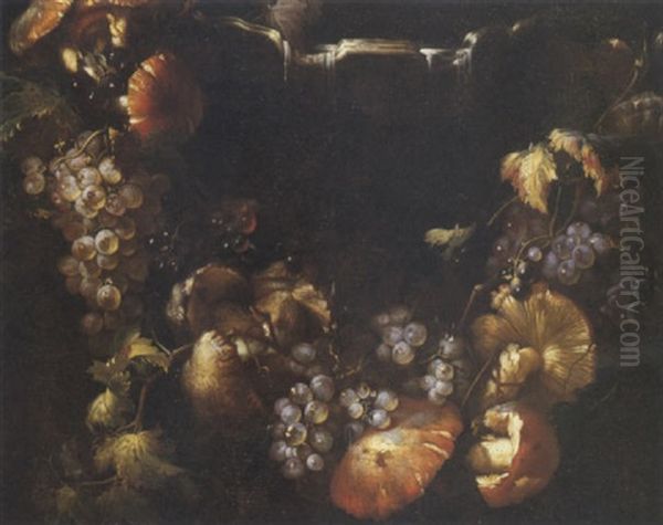 Natura Morta Con Uva E Funghi - view 1