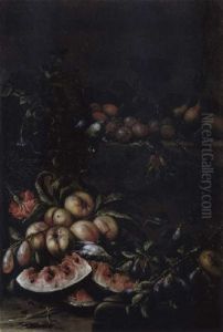 Fruchtestilleben Mit Erlegtem Vogel by Michelangelo Cerquozzi
