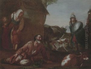 Erminia And The Basket Weavers by Michelangelo Cerquozzi