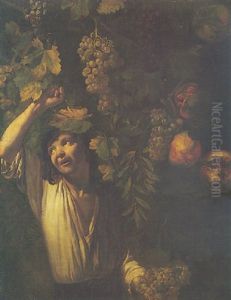 Portrait Of A Youth Beneath A Vine And A Pomegranate Tree Portrait Of A Youth Beneath A Vine And A Pomegranate Tree