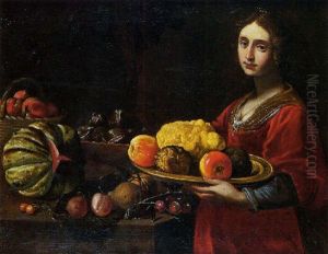 Femme Presentant Des Fruits