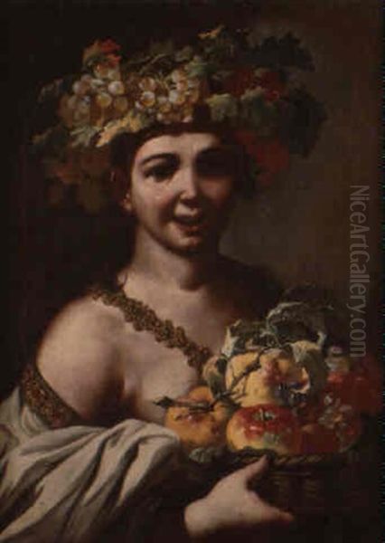 Le Jeune Bacchus Tenant Une Corbeille De Fruits - view 1