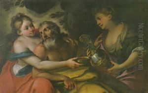 Loth Und Seine Tochter by Giovanni Domenico Cerrini