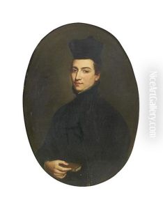 Portrait Of A Priest, Half-length, In Black