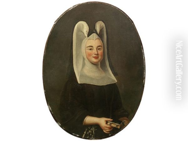 Portrait Of A Nun, Half-length, Holding A Prayer-book - view 1