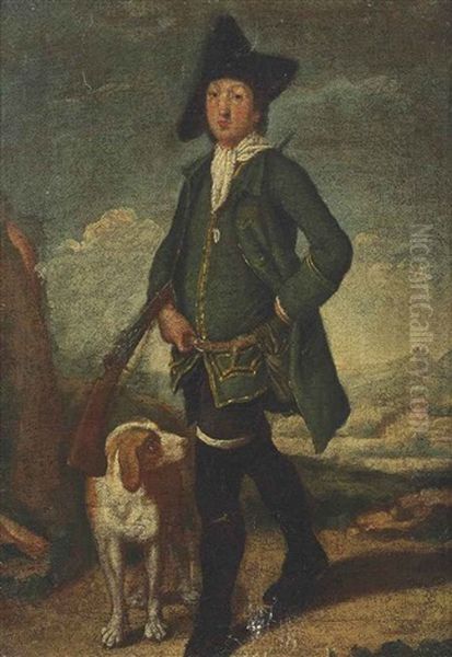 A Huntsman With A Hound, In A Landscape - view 1