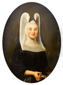 Portrait Of A Lady In Clerical Robes, Holding A Prayer-book