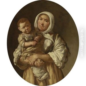 A Peasant Mother With Her Child In Her Arms