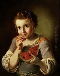 Die Melonenesserin